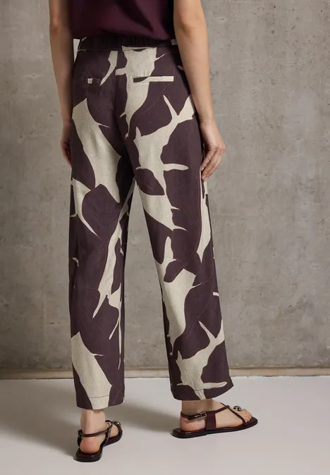 Gemusterte Culotte fudge red
