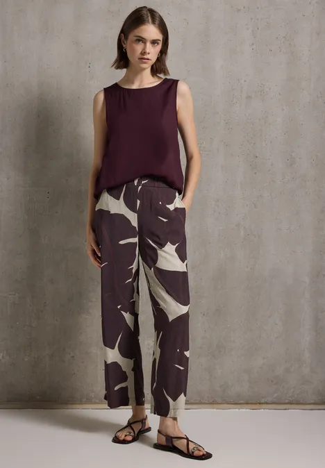 Gemusterte Culotte fudge red