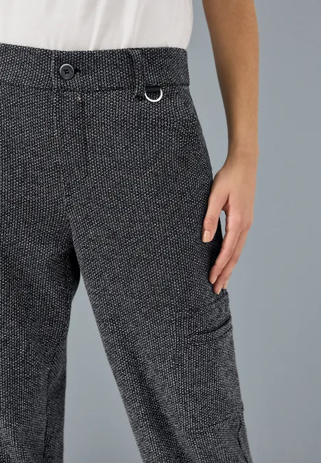 Cargo Melange Hose Black