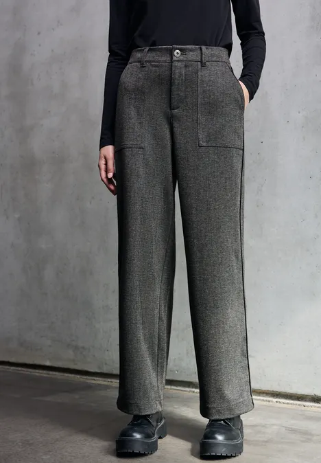 Straight Leg Melange Hose anthracite melange