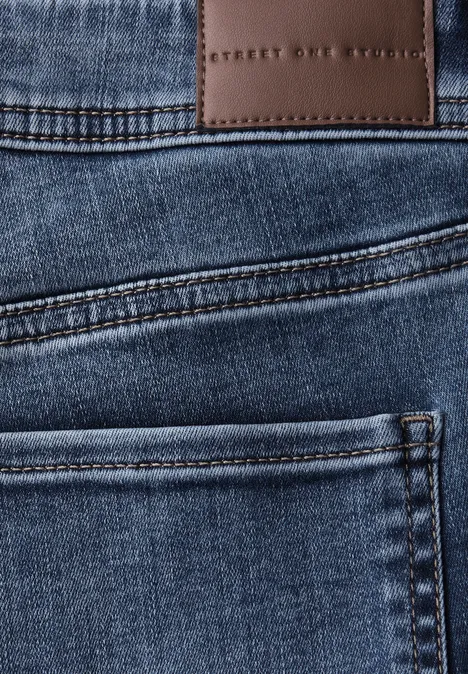 Jeans mit Destroyed Details Medium Blue Destroy