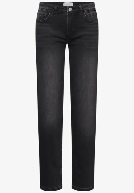 Straight Leg Jeans Black Washed