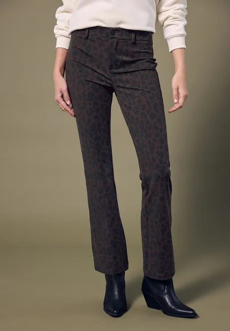 Bootcut Leo Hose dark auburn brown