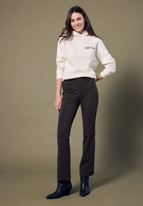 Bootcut Leo Hose dark auburn brown