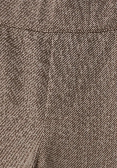 Wide Leg Melange Hose rustic brown mel.