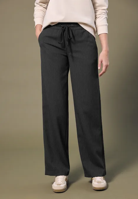 Hose mit Gallonstreifen anthracite melange
