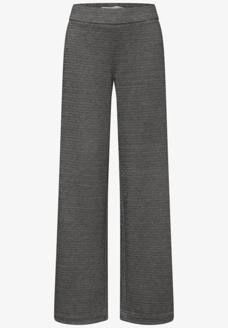 Gevlekte broek Wide Legs Black Gevlekte broek Wide Legs Black