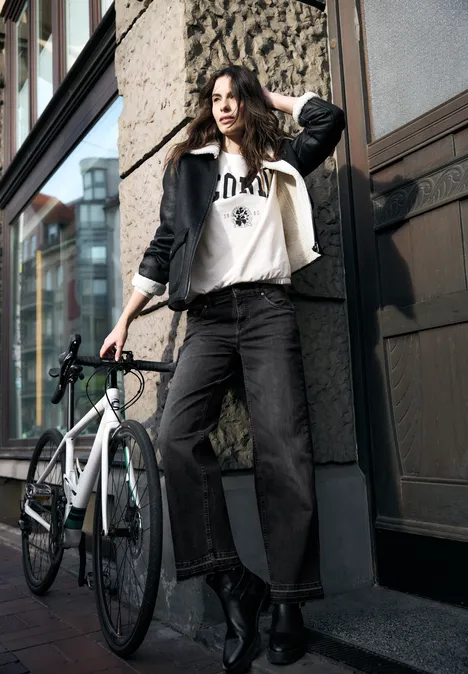 Wide Leg Jeans Black soft wash Wide Leg Jeans Black soft wash