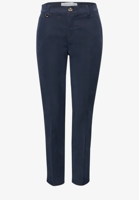 Mid Waist Slim Leg Chino im Casual Fit midnight muse