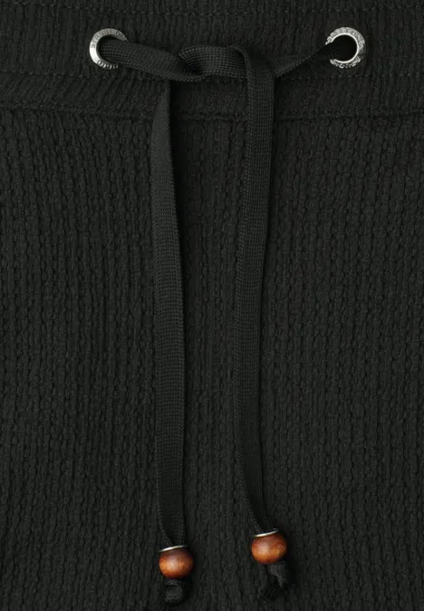 Wide Leg Hose in Crinkle Crash Struktur Black Wide Leg Hose in Crinkle Crash Struktur Black