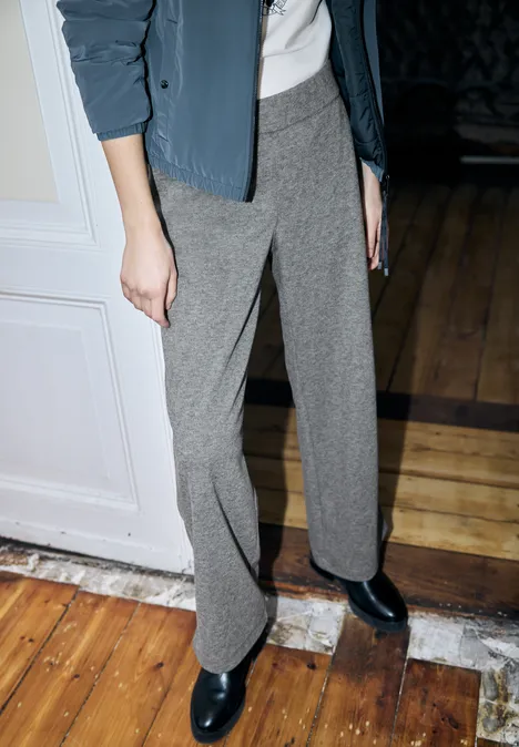 Wide Leg Hose gravel grey mel.