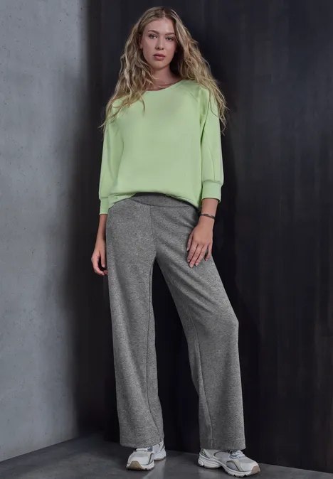 Wide Leg Hose gravel grey mel.