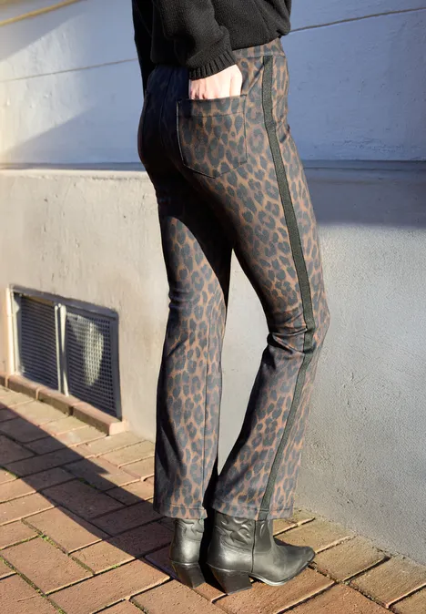 Leo Bootcut broek Black