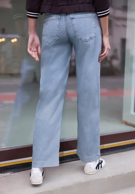 Wide Legs Jeans Light Blue Wash