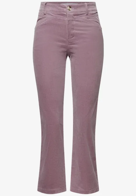 Broek met flared pijpen hazy rose