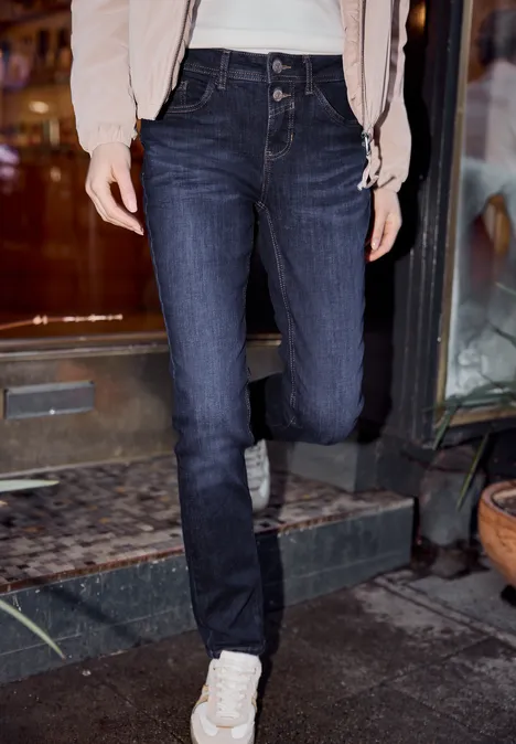 Jeansy Slim Leg Dark blue washed