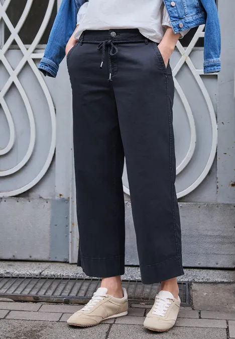 Straight Leg Hose in Papertouch Qualität deep blue