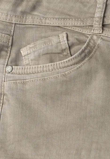 High Waist Kick Flare Hose im Slim Fit dark stone sand