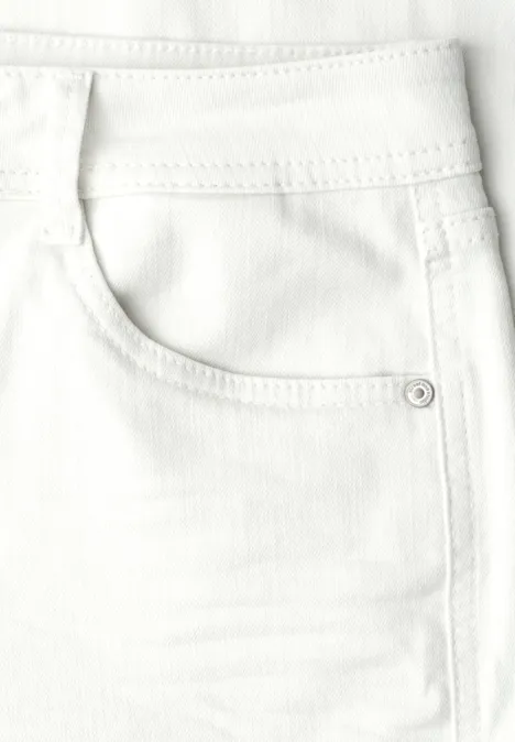 Pantalon Mid Waist à jambes larges, coupe décontractée off white