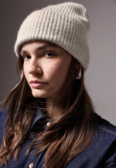 Beanie oak beige melange
