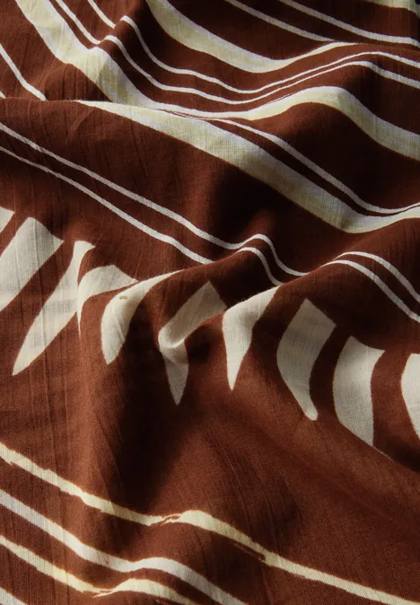 Sjaal met patroon sienna brown