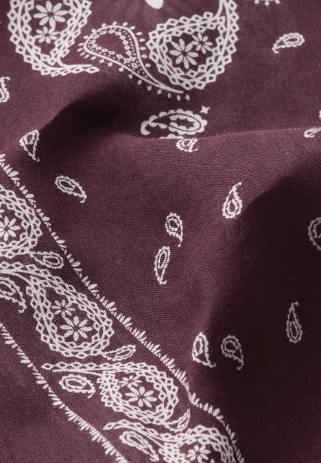 Gemustertes Bandana dark plum red