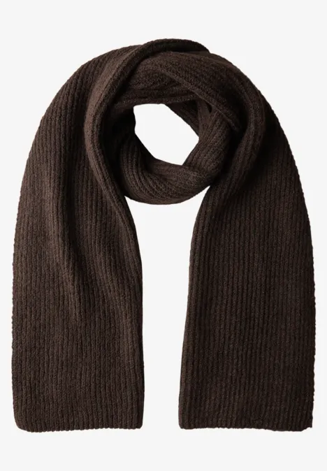 Cosy Strickschal dark auburn brown