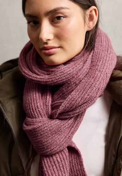 Cosy Strickschal dark candy pink
