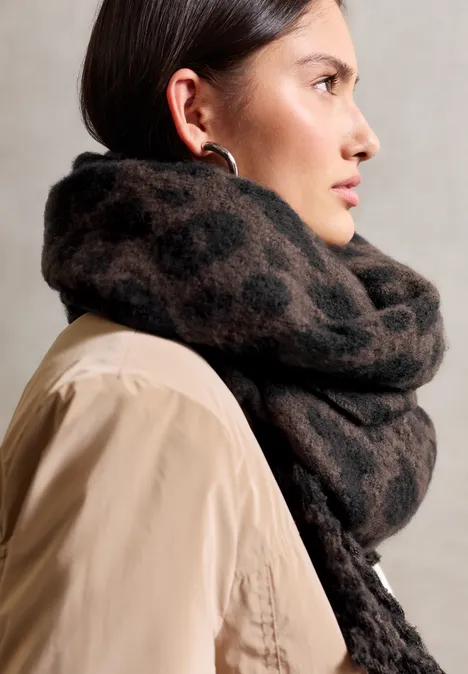 Cosy Leo Schal dark auburn brown