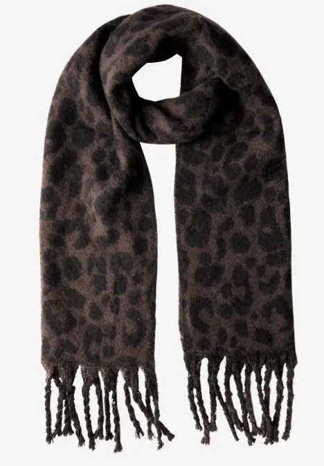 Cosy Leo Schal dark auburn brown