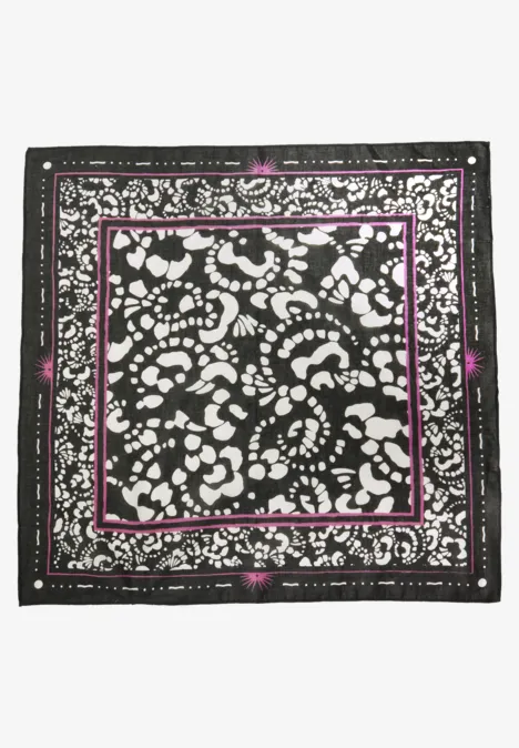 Gemustertes Bandana Black
