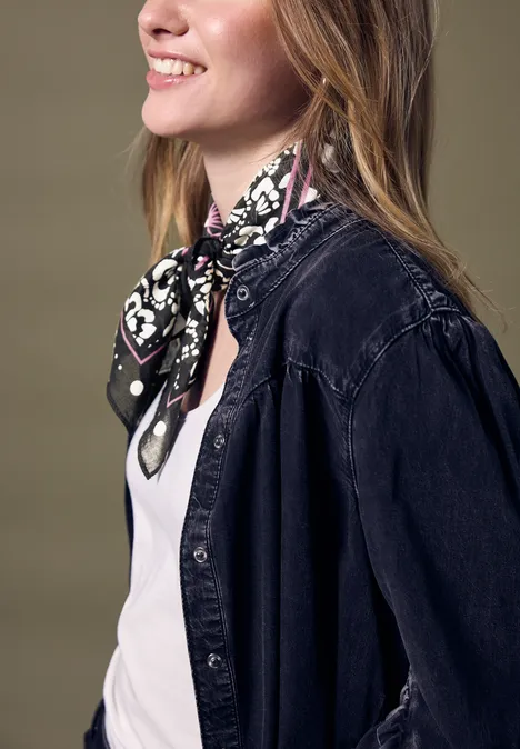 Gemustertes Bandana Black