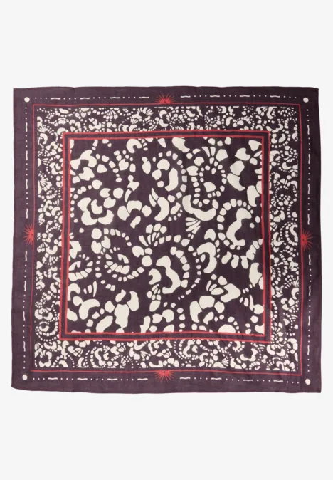 Gemustertes Bandana royal plum