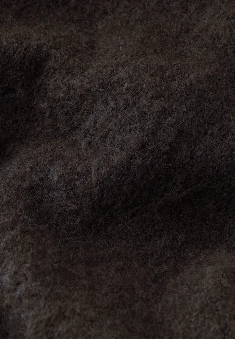 Gezellige sjaal dark auburn brown