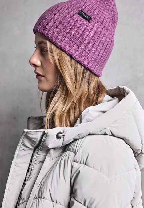 Beanie floral pink