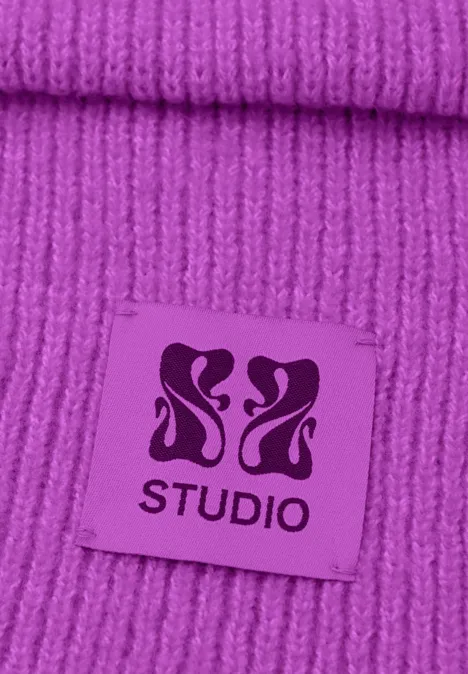 Schal mit Badge floral pink