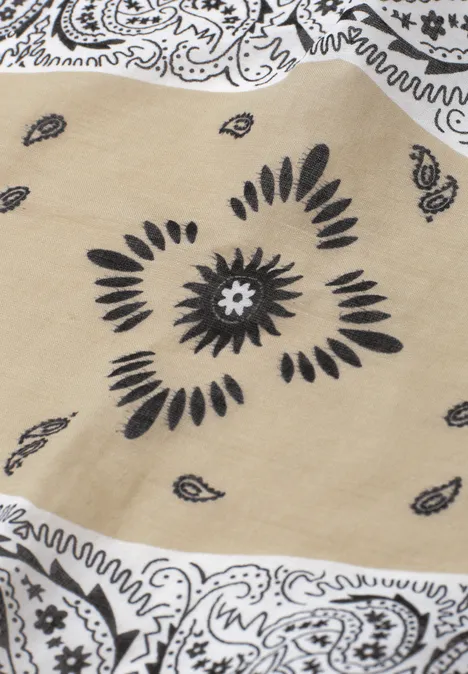 Bandana mit Print in Diamantform White