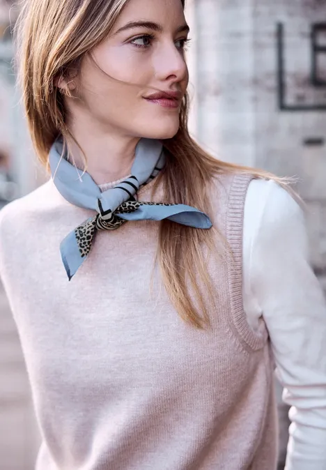 Szalik z mieszanką wzorów blue echo