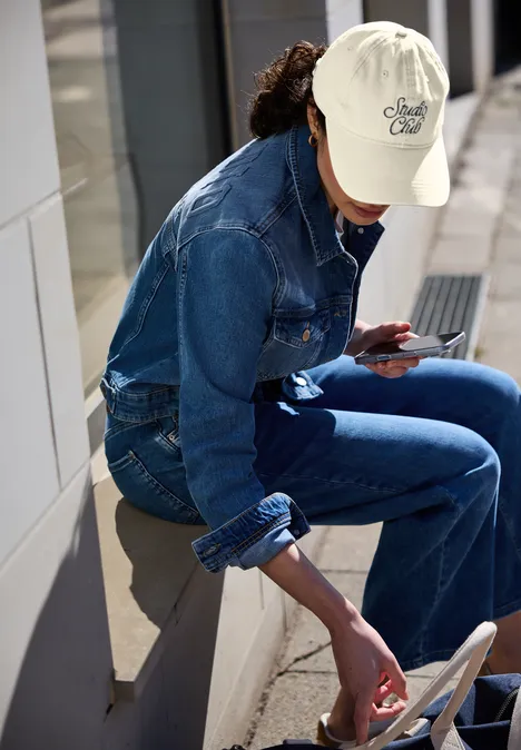 Katoenen pet met slogan clay sand