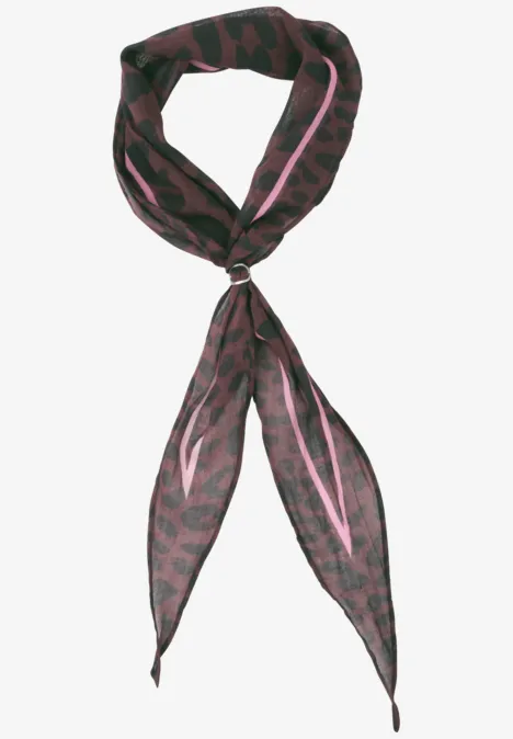 Bandana in Diamantform mit Ring very berry