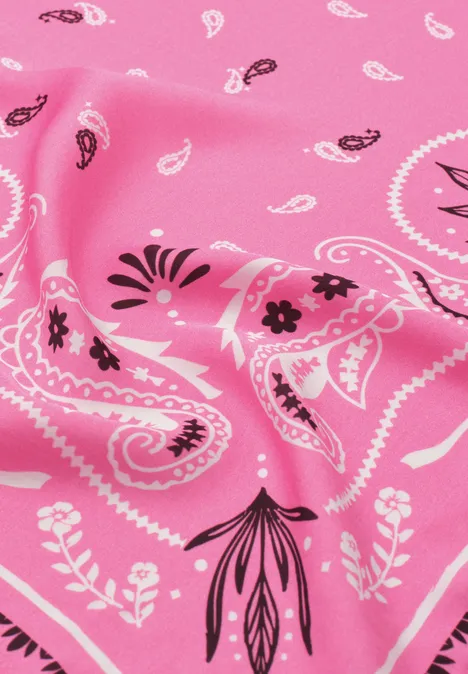 Foulard en satin imprimé simply pink