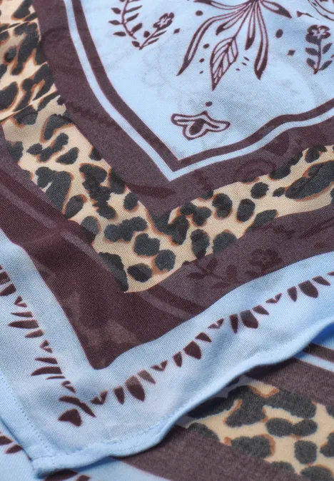 Foulard à motif graphique northern blue