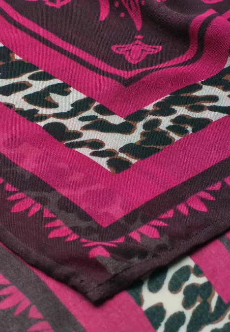 Tuch mit grafischem Muster ruby raspberry