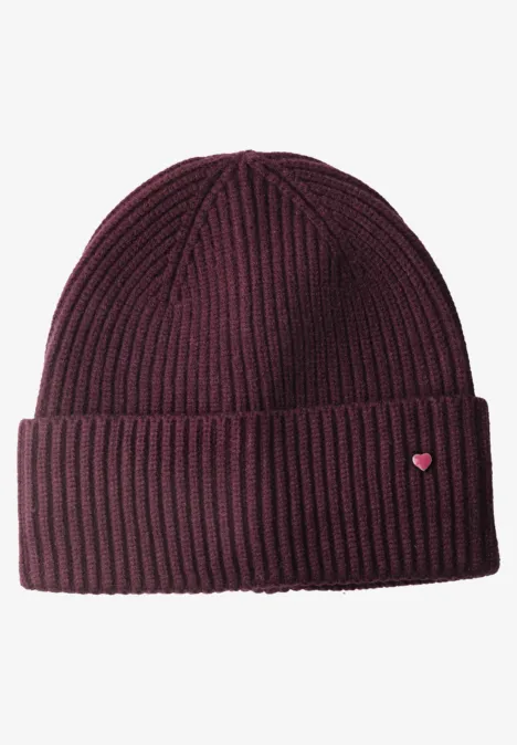 Strick-Beanie in Unifarbe russet red Strick-Beanie in Unifarbe russet red
