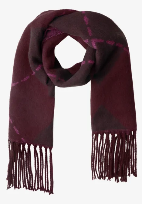 Strickschal mit Argyle-Muster light russet red
