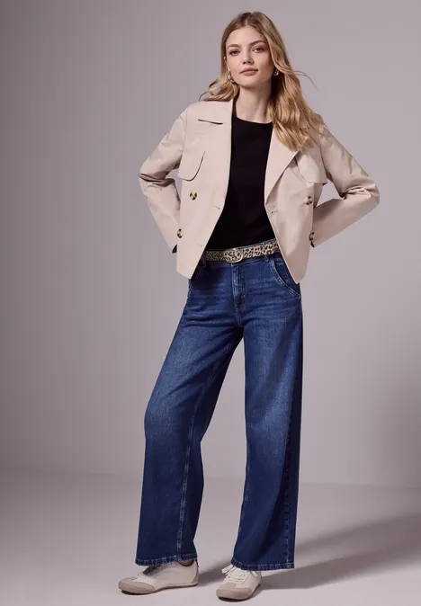Gürtel im Leo-Look clove beige
