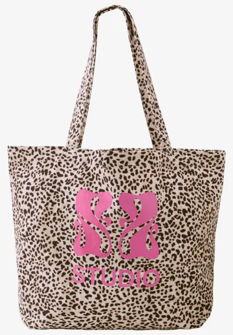 Leo-Shopper mit Wording buffed beige