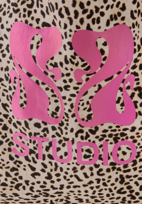 Leo-Shopper mit Wording buffed beige