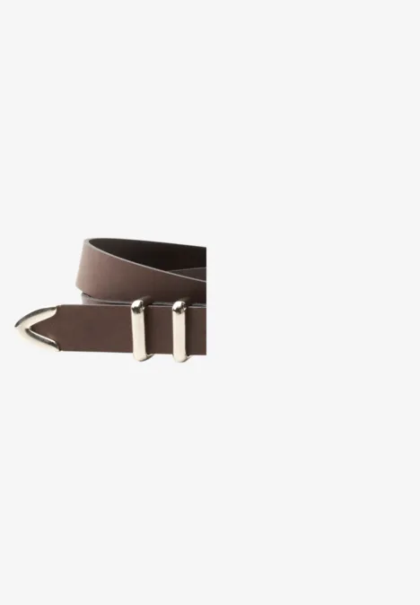 Gürtel mit ovaler Schnalle charred brown