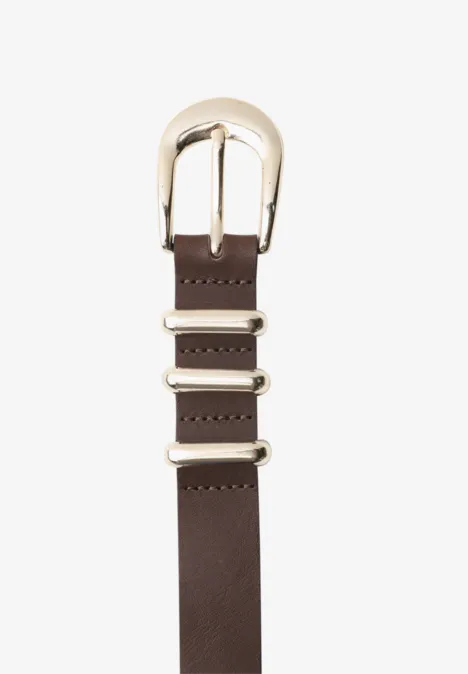 Gürtel mit ovaler Schnalle charred brown